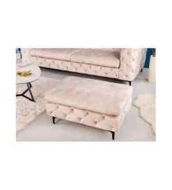 Invicta Interior Podnóżek SOFIJA Modern Barock 92 cm beżowy