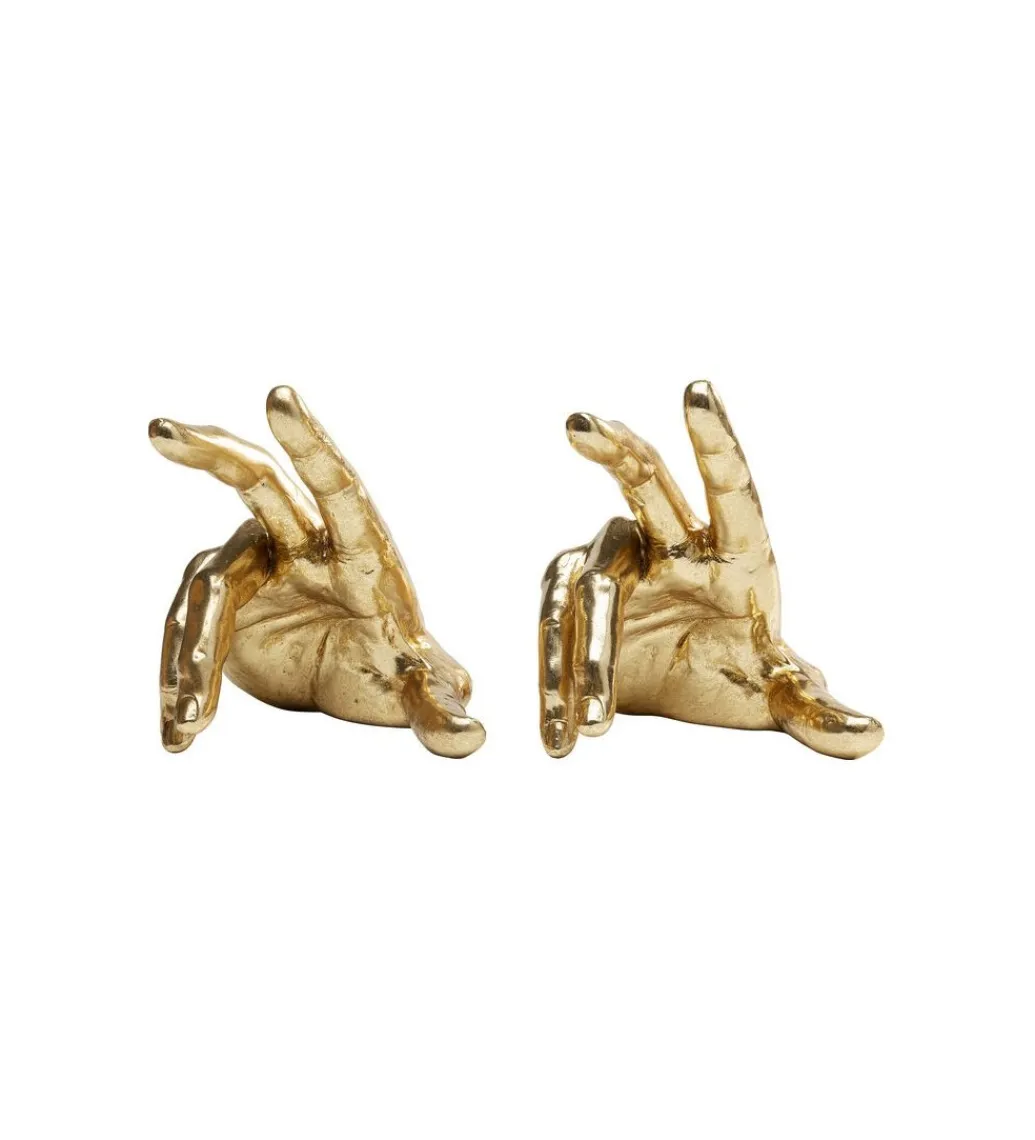 KDesign Podpora na książki Fingers set 2 złota