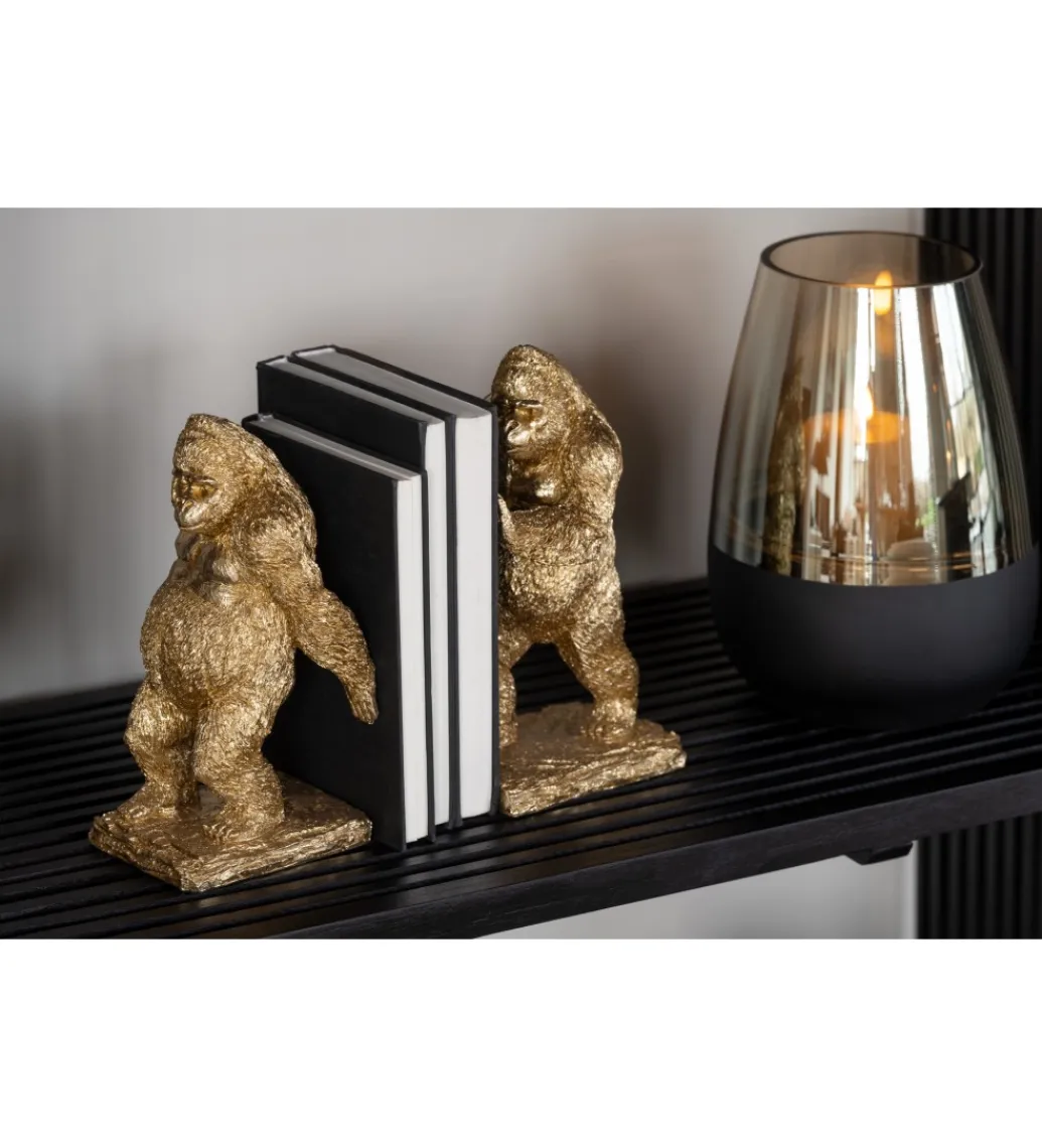 J-Line Podpora na książki Gorilla set 2 złota