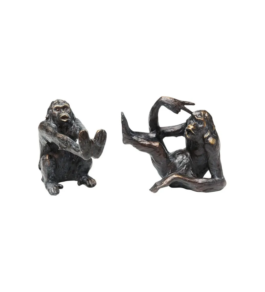 KDesign Podpory na książki Monkey set 2 ciemnobrązowe
