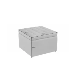 Invicta Interior Pufa ALETTA 60 cm szara