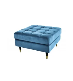 Invicta Interior Pufa CANIS Velvet 80 cm niebieska