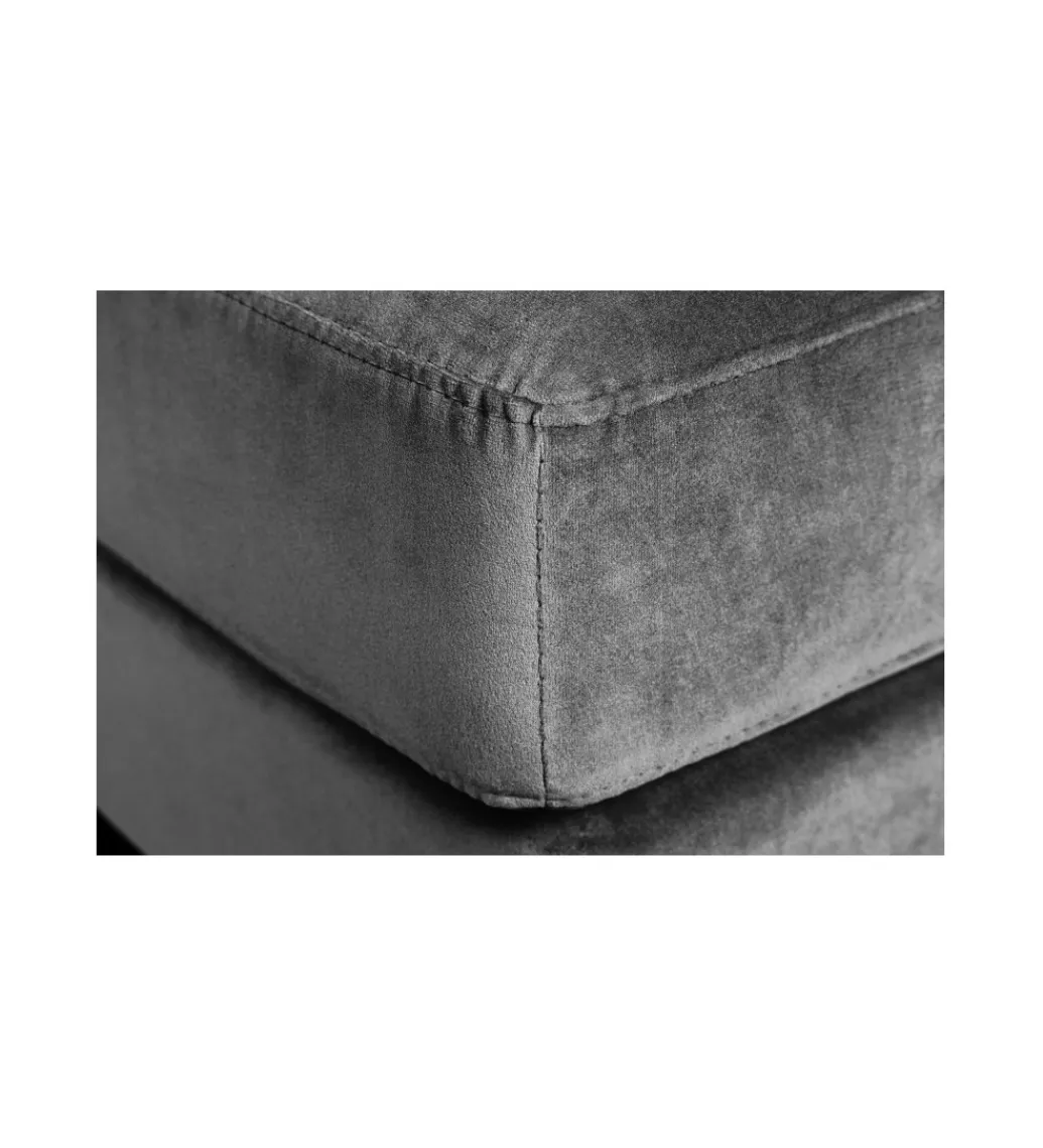 Invicta Interior Pufa CANIS Velvet 80 cm szara