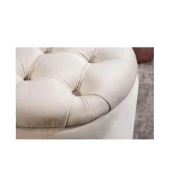Invicta Interior Pufa FABIO II 50 Cm Aksamit beżowa