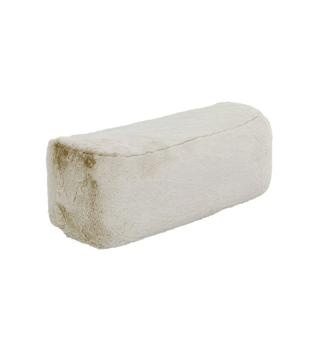 KARE Pufa MIKA FURR 131 cm kremowa