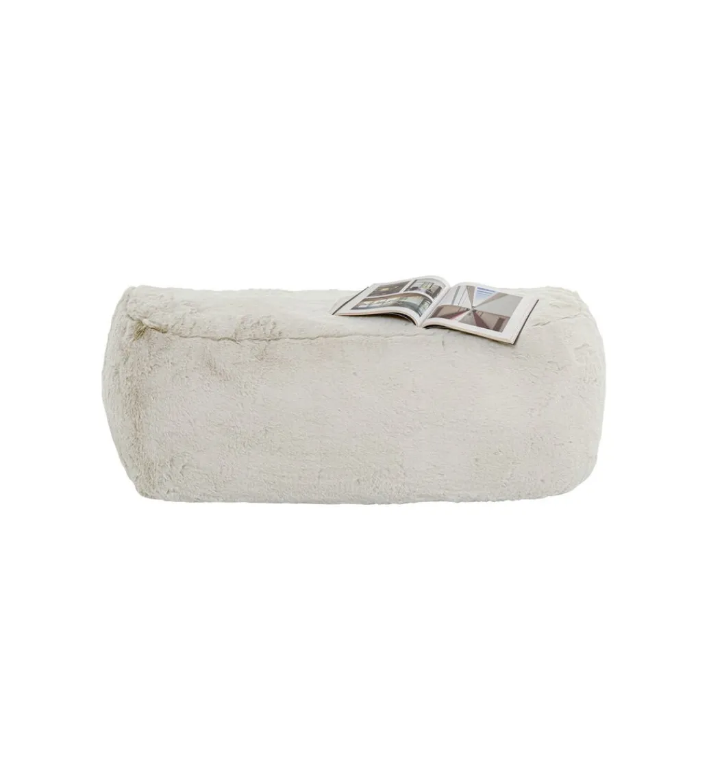 KARE Pufa MIKA FURR 131 cm kremowa