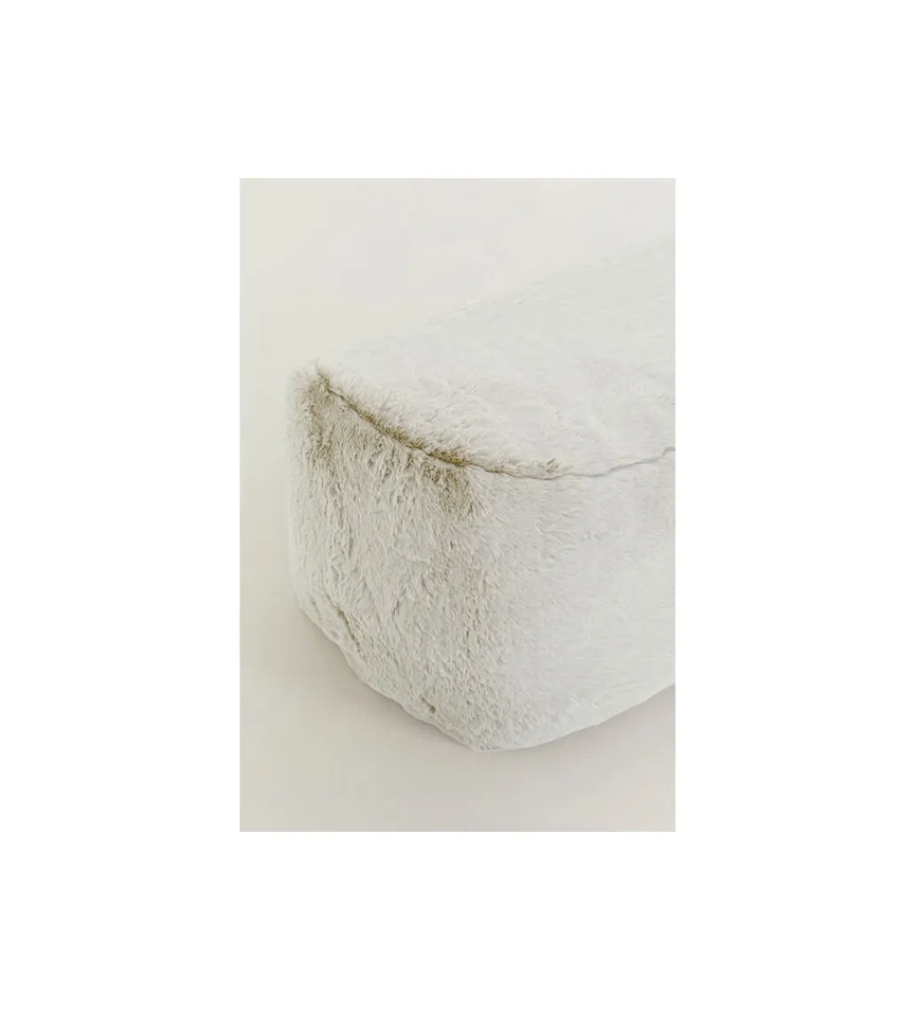 KARE Pufa MIKA FURR 131 cm kremowa