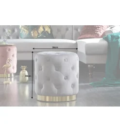 Invicta Interior Pufa Modern Barock Chester szara