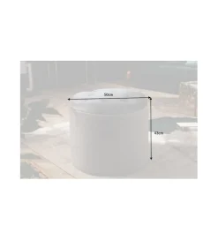 Invicta Interior Pufa Modern Barock 50 Cm srebrnoszara
