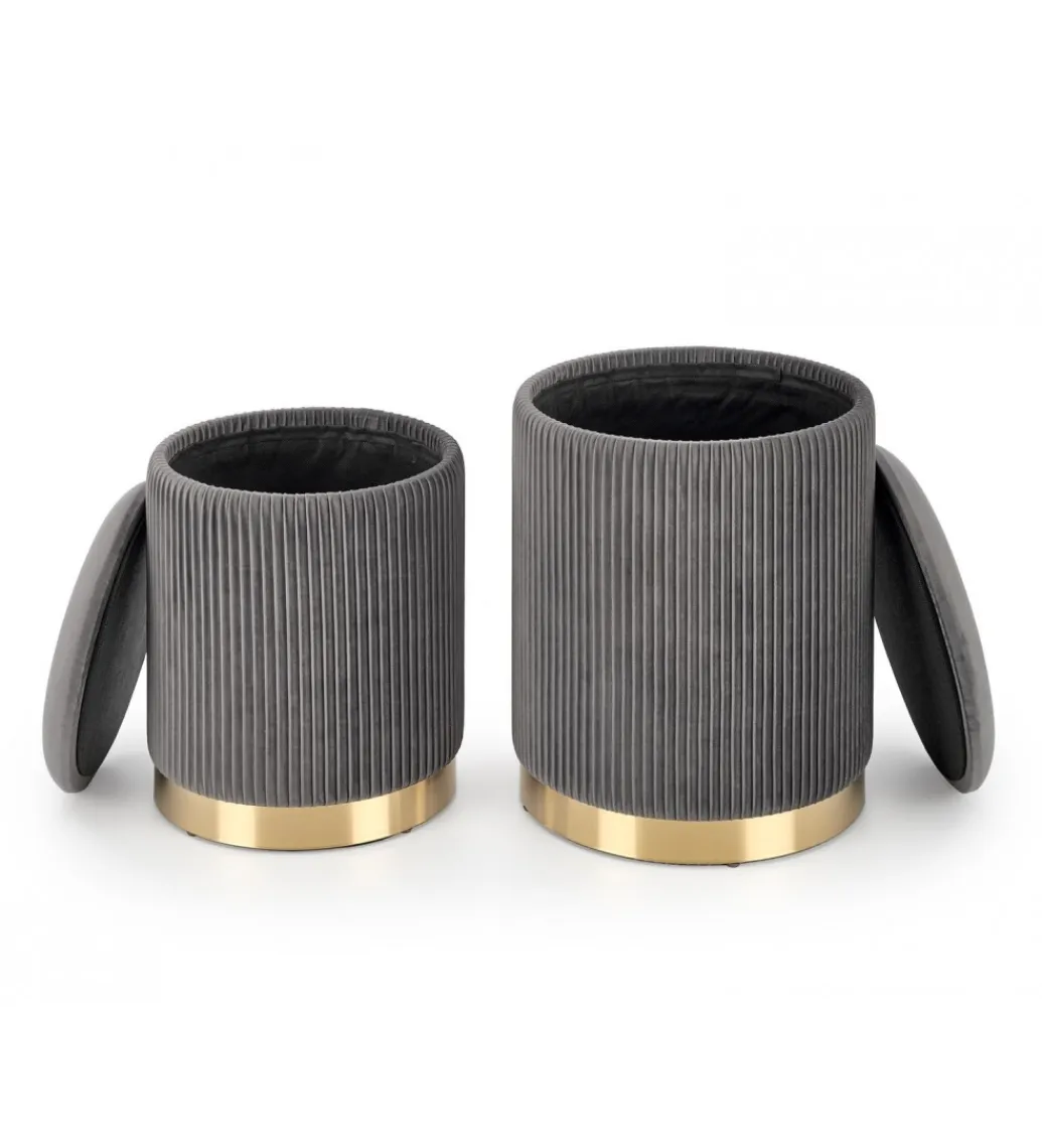 Halmar Pufa MONTY set 2 ciemnoszara