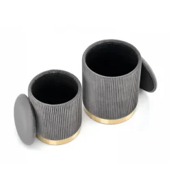 Halmar Pufa MONTY set 2 ciemnoszara