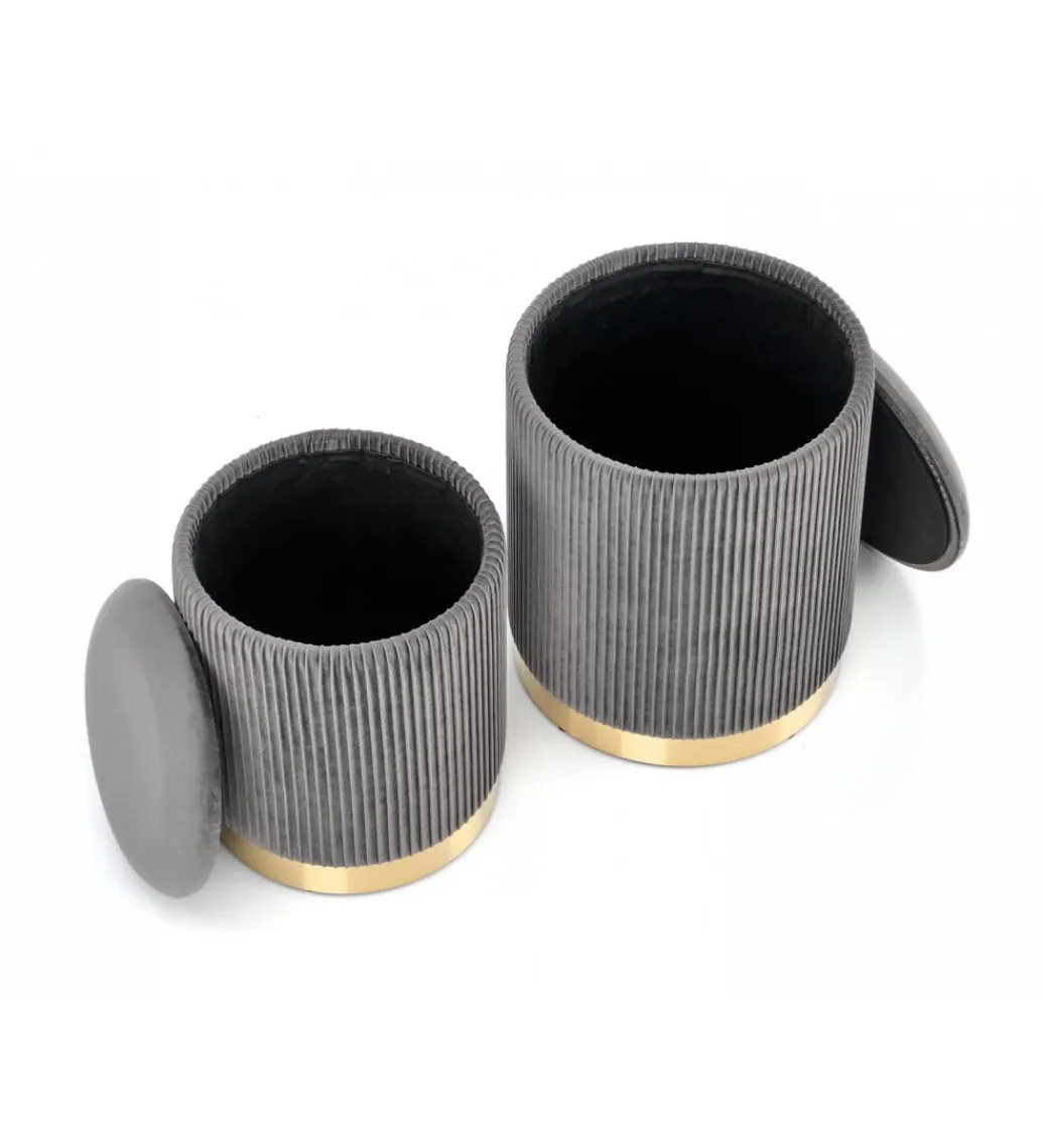 Halmar Pufa MONTY set 2 ciemnoszara