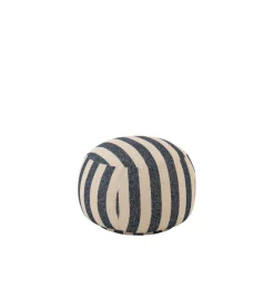 J-Line Pufa STRIPED 45 cm niebiesko biała