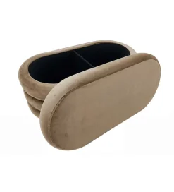 Invicta Interior Pufa VOGUE 85 cm z schowkiem welwet champagne