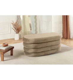 Invicta Interior Pufa VOGUE 85 cm z schowkiem welwet champagne