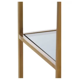 L&L Regał AINO 214 cm ciemne szkło antyczny brąz