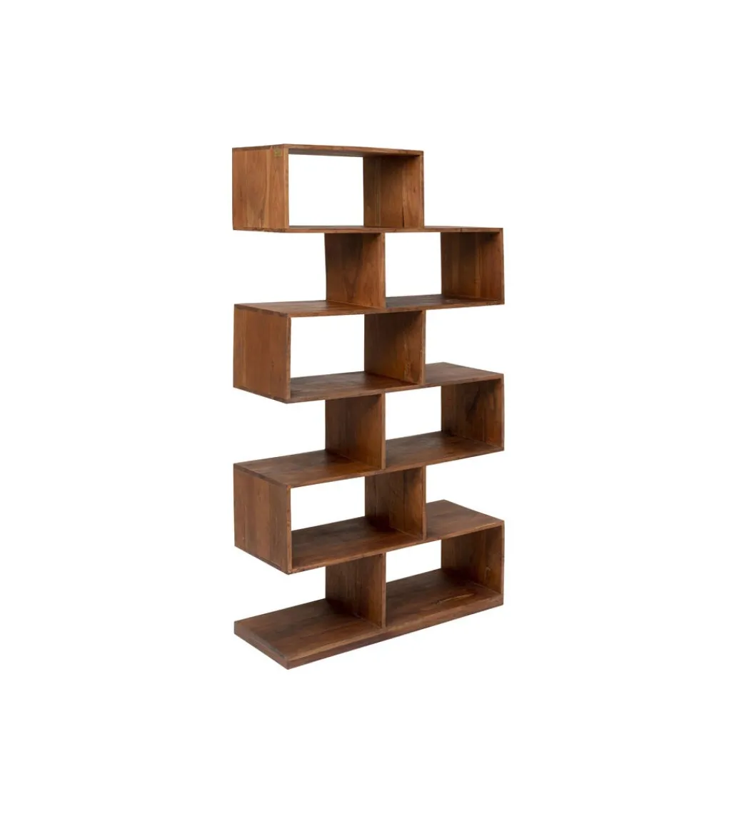 KARE Regał AUTHENTICO ZICK ZACK 100 x 180 cm naturalny drewno mango