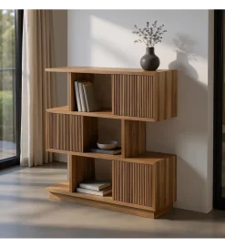Zona-Design Regał BELLAMONTE 116 cm drewno teak naturalny
