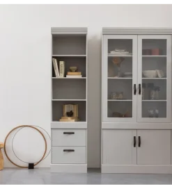 WOOOD Regał BOLD 215 cm drewno sosny biały