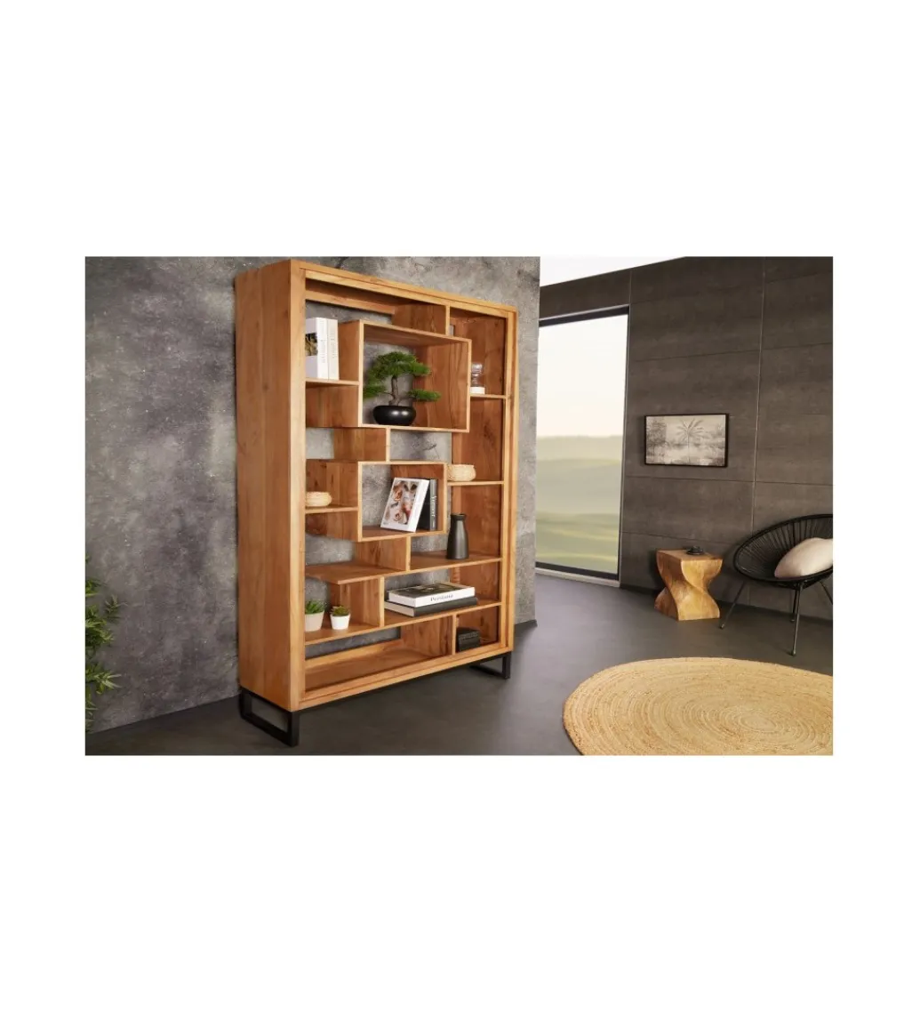 Invicta Interior - przedsprzedaż Regał Cube 88 cm drewno akacja honey