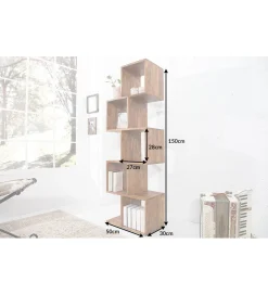 Invicta Interior Regał FINICE Makassar 150 cm drewno sheesham