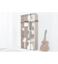 Invicta Interior - przedsprzedaż Regał FINICE Makassar II 180cm drewno sheesham