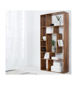 Invicta Interior - przedsprzedaż Regał FINICE Makassar II 180cm drewno sheesham