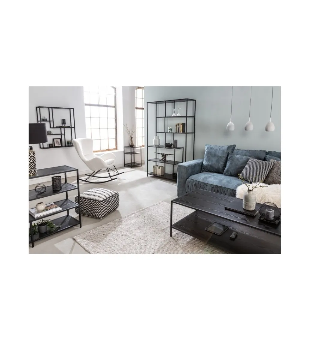 Invicta Interior Regał FONTERA 114 cm czarny