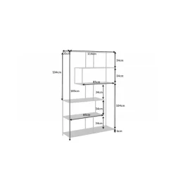 Invicta Interior Regał FONTERA 114 cm czarny
