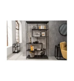 Invicta Interior Regał FONTERA 114 cm czarny