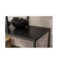 Invicta Interior Regał FONTERA 114 cm czarny