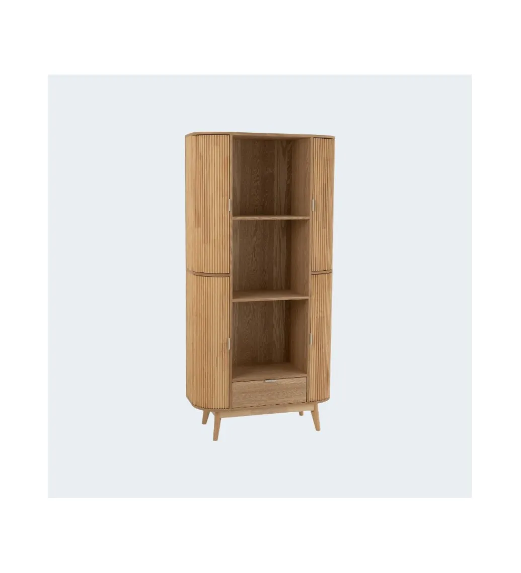 J-Line Regał GEZA 88 cm naturalny drewno sosna