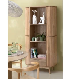 J-Line Regał GEZA 88 cm naturalny drewno sosna