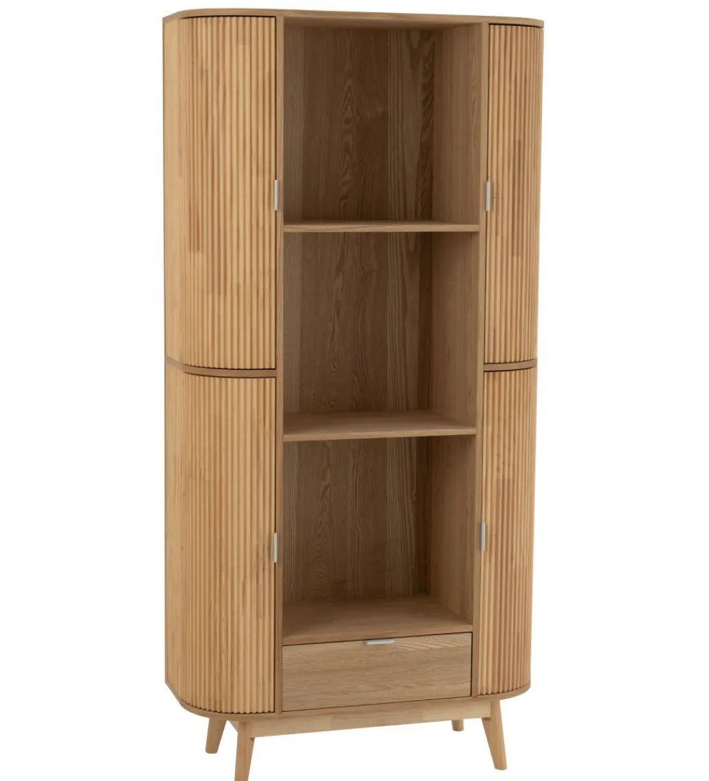 J-Line Regał GEZA 88 cm naturalny drewno sosna