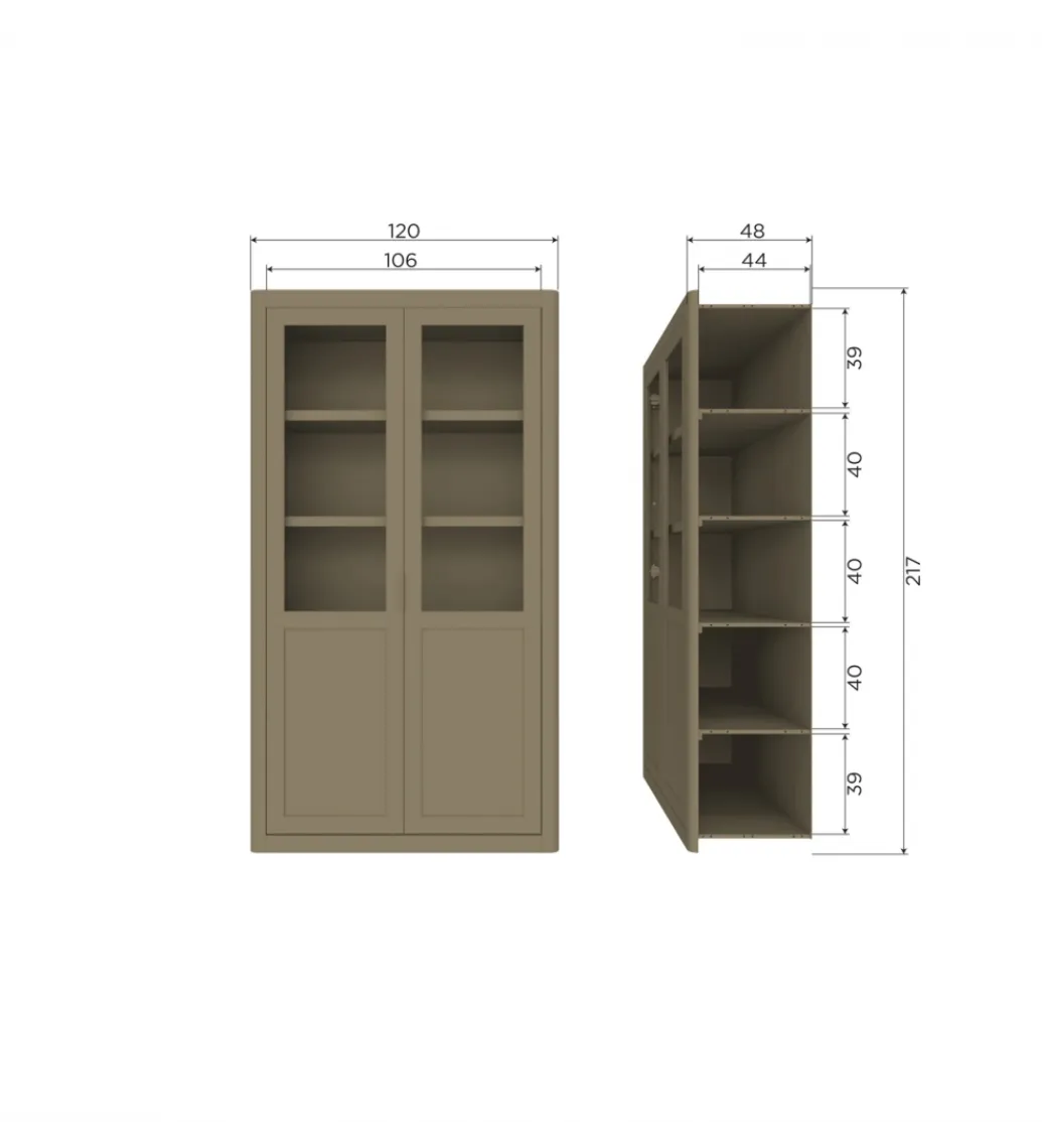 WOOOD Regał GUNNAR 217 cm drewno sosny czarny mat
