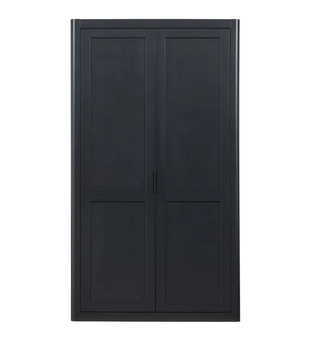 WOOOD Regał GUNNAR 217 x 120 cm czarny mat