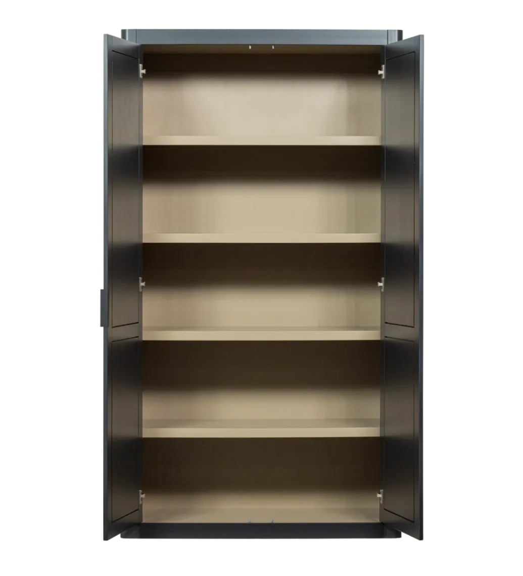 WOOOD Regał GUNNAR 217 x 120 cm czarny mat