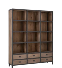 J-Line Regał IMERATIS 200 cm ciemno brązowy