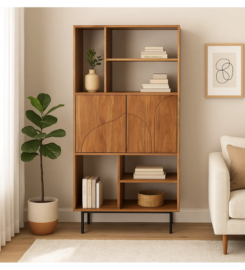 Exclusivas Regał JANNYK 80 cm drewno mango