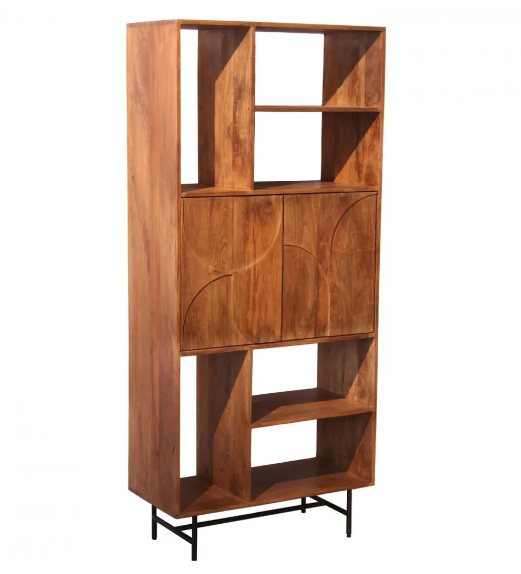 Exclusivas Regał JANNYK 80 cm drewno mango