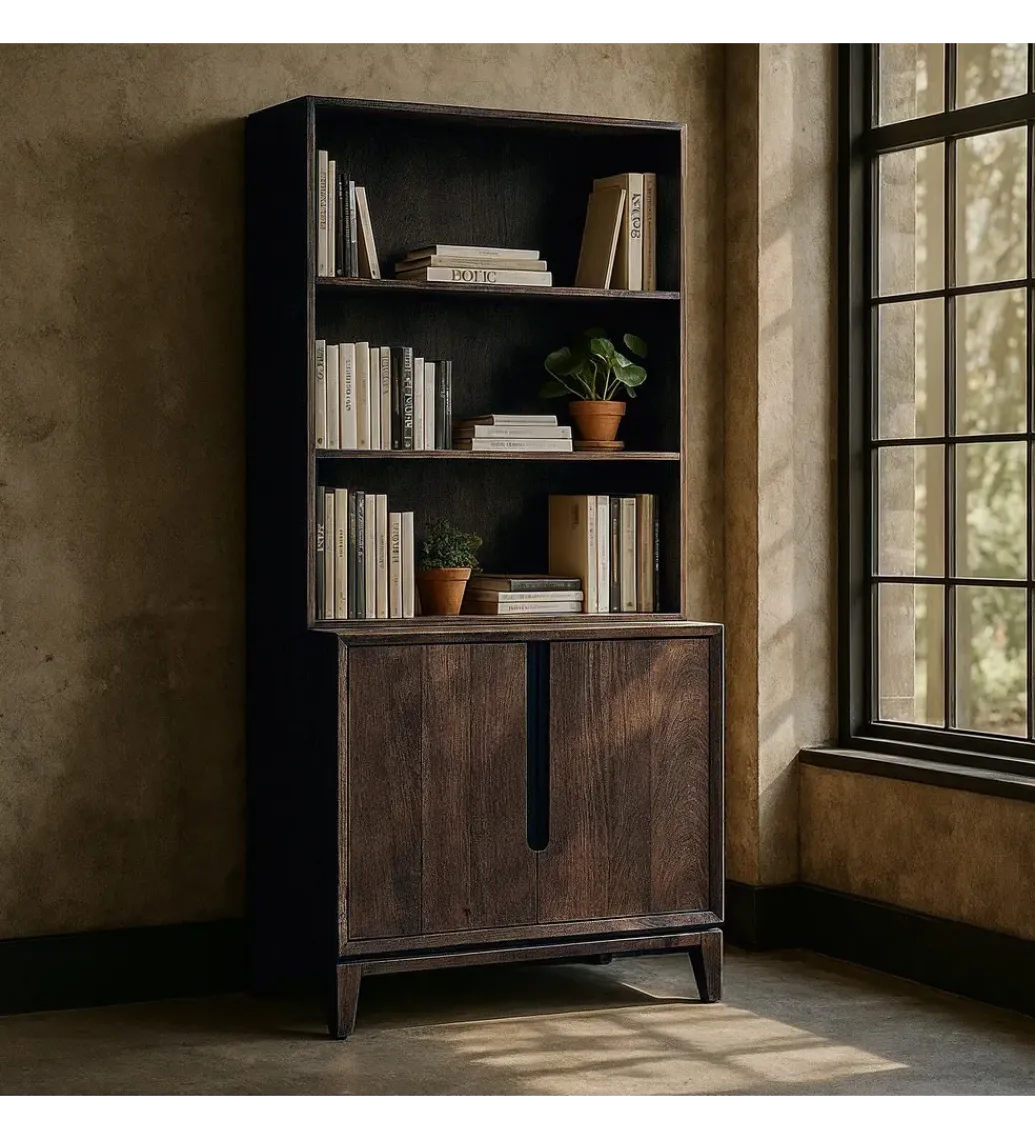 Zona-Design Regał KILIAN 195 cm drewno mango brązowa