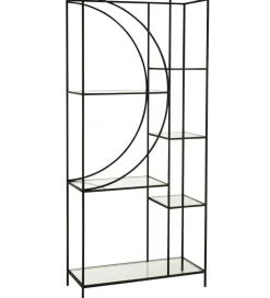 J-Line Regał metalowy Circle 180 cm czarny
