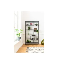 KARE Regał metalowy Loft  195 cm x 115 cm czarny
