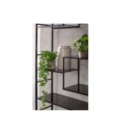 KARE Regał metalowy Loft  195 cm x 115 cm czarny