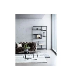 KARE Regał metalowy Loft  195 cm x 115 cm czarny