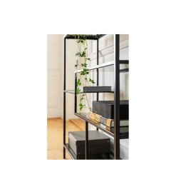 KARE Regał metalowy Loft  195 cm x 115 cm czarny