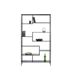 KARE Regał metalowy Loft  195 cm x 115 cm czarny
