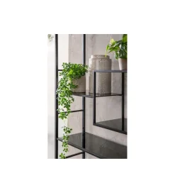 KARE Regał metalowy Loft  195 cm x 115 cm czarny