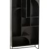 J-Line Regał MODE 168 cm drewno mango czarny