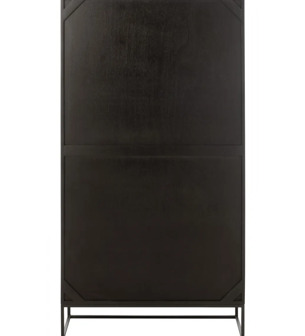 J-Line Regał MODE 168 cm drewno mango czarny
